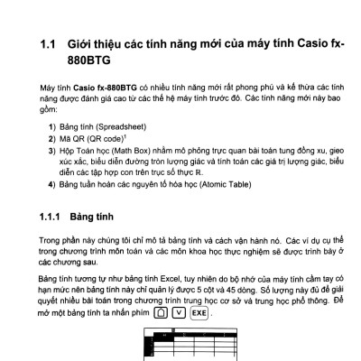 Cuốn Sách Cẩm Nang Sử Dụng Máy Tính Khoa Học Cho Casio Fx-880BTG Thế Hệ Mới Lớp 6-12