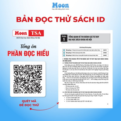 [Chương trình mới] Sách ôn thi đánh giá năng lực 2025- HSA, TSA, APT | Moonbook