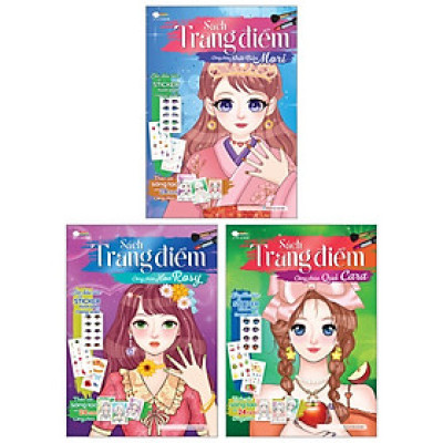 Combo Sách Trang Điểm - Công Chúa Nhật Bản Mori, Công Chúa Quả Cara, Công Chúa Hoa Rosy (3 Cuốn)
