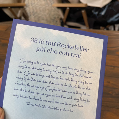 38 LÁ THƯ ROCKEFELLER GỬI CON TRAI – Bizbooks -NXB Hông Đức