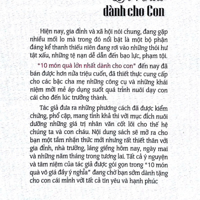 10 Món Quà Lớn Nhất Dành Cho Con - Vanlangbooks