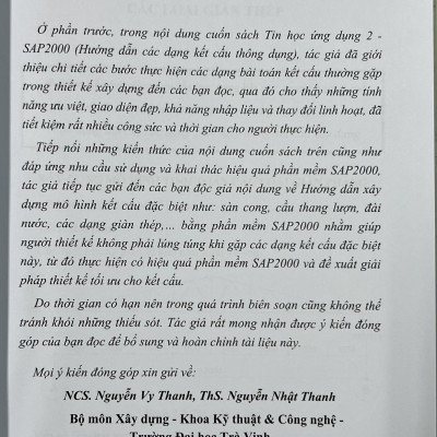 Sách - Tin học ứng dụng 2 SAP2000