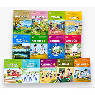 Bộ sách giáo khoa Lớp 4- Kết Nối Tri Thức Với Cuộc Sống (13 quyển- Kèm bìa nilong bao sách)