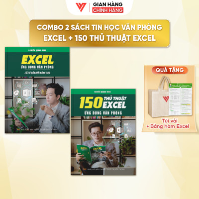 Combo 2 Sách Excel Và 150 Thủ Thuật Ứng Dụng Văn Phòng Từ Cơ Bản Đến Nâng Cao  - N1