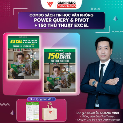 Combo 2 Sách Power Query & Power Pivot Và 150 Thủ Thuật Excel Ứng Dụng Văn Phòng Kèm Video Khóa Học