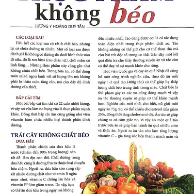 Y Học Phổ Thông Dành Cho Mọi Người - Chuyên Đề: Thực Phẩm Không Béo