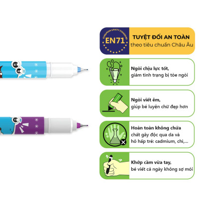 Bút Lông Kim Dino 0.4 mm - Smart Kids FL03 - Mực Xanh