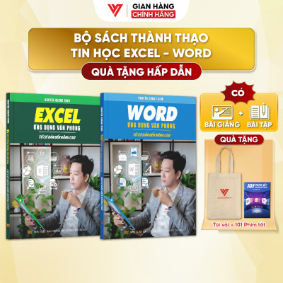 Combo 2 Sách Excel Và Word Ứng Dụng Văn Phòng Từ Cơ Bản Đến Nâng Cao  - N1
