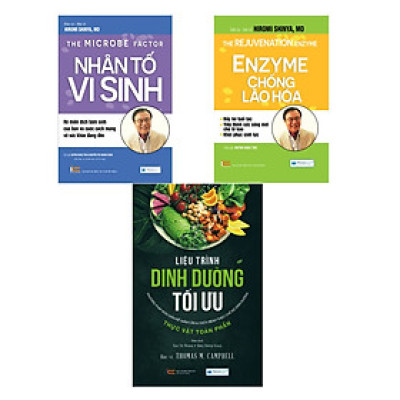 Combo Sách Nhân tố vi sinh+ Enzym Chống lão hóa+ Liệu trình dinh dưỡng tối ưu - TinhHoaBooks