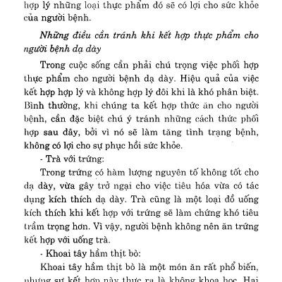 Món Ăn Bài Thuốc Cho Người Bệnh Dạ Dày