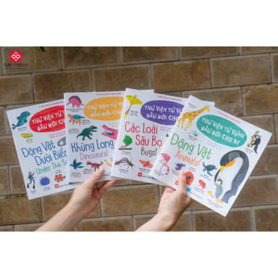 Sách - Thư Viện Từ Vựng Đầu Đời Cho Bé - Combo 4 Cuốn - Cho Trẻ Từ 3 - 9 Tuổi - Đinh Tị Books