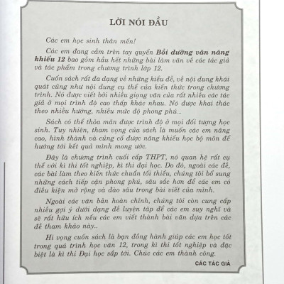 Bồi Dưỡng Văn Năng Khiếu Lớp 12 - Theo chương trình GDPT mới