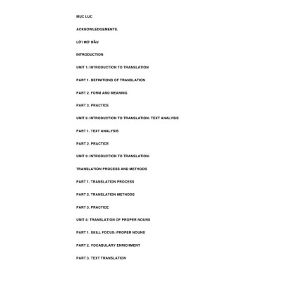Sách Translation 1 - Giáo trình Dịch thuật 1