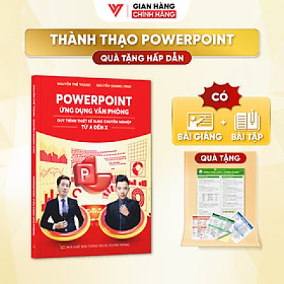 Sách PowerPoint Ứng Dụng Văn Phòng Quy Trình Thiết Kế Slide Chuyên Nghiệp Kèm Video Online Miễn Phí