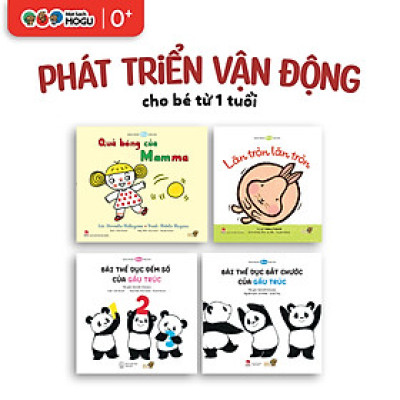 Truyện Ehon bé 1-2-3 tuổi - Bộ 4 cuốn Phát triển vận động
