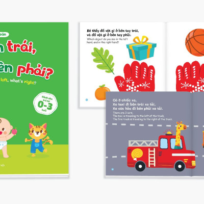 Bộ Ehon toán học đầu đời cho bé từ 0-3 tuổi: Cùng con học toán (song ngữ Việt Anh) 
