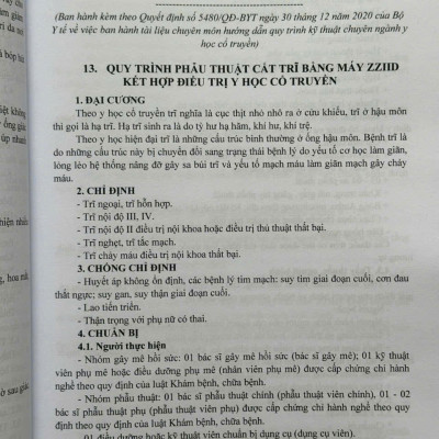 Sách Cẩm Nang Tra Cứu Quy Trình Kỹ Thuật Chuyên Ngành Y Học Cổ Truyền - V2046T