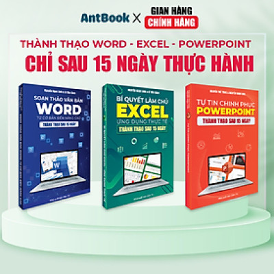 Sách Word - Excel - Powerpoint Bộ 3 Cuốn Tin Học Văn Phòng Từ Cơ Bản Đến Nâng Cao Có Kèm Video Hướng Dẫn + File Thực Hành, Tặng Kèm Sách 39 Thủ Thuật