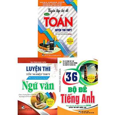 Combo Tuyển Tập Đề Thi THPT Môn Toán - Văn - Anh Năm 2025 (Bộ 3 Cuốn) - HA