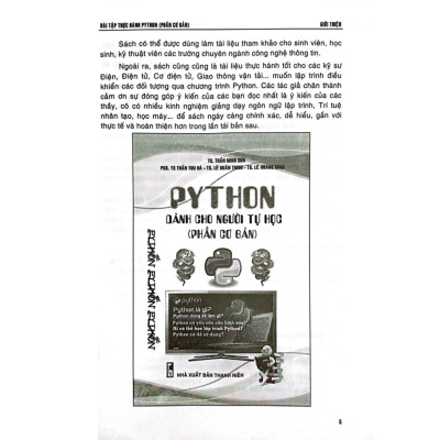 Sách - Bài Tập Thực Hành Python (Phần Cơ Bản) - STK