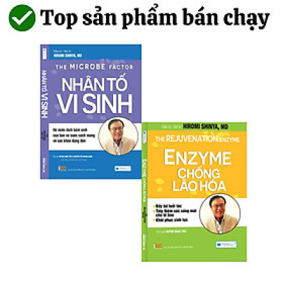 Combo 2 cuốn Nhân tố vi sinh + Enzyme chống lão hoá