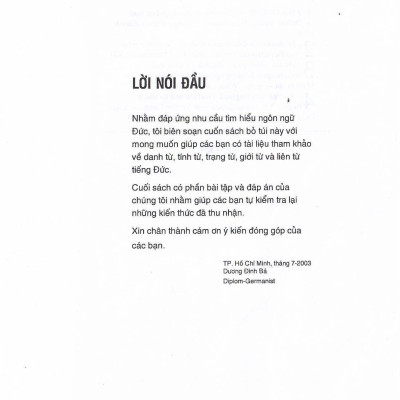 Các Từ Loại Tiếng Đức_Deutsche Wortarten-Dương Đình Bá