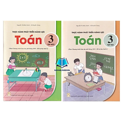 Sách - Combo Thực hành phát triển năng lực Toán 3 tập 1 + 2 (Theo chương trình GDPT 2018 - Hỗ trợ học buổi 2)