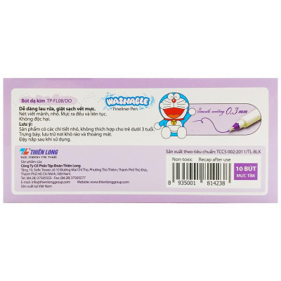 Hộp 10 Bút Dạ Kim - Thiên Long FL-08/DO - Mực Tím