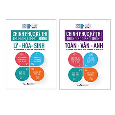 Combo Trọn Bộ 2 Cuốn Chinh Phục Kỳ Thi Trung Học Phổ Thông: Lý - Hóa - Sinh; Toán - Văn - Anh