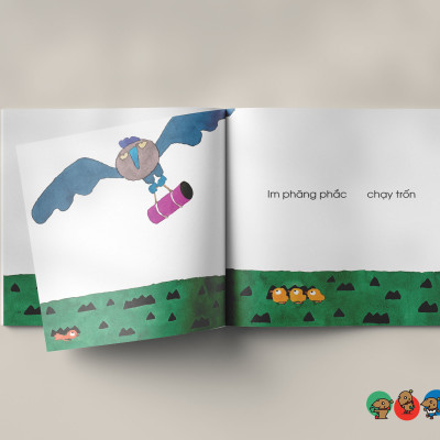 Truyện Ehon bé 1-2-3 - Gà con chạy trốn 