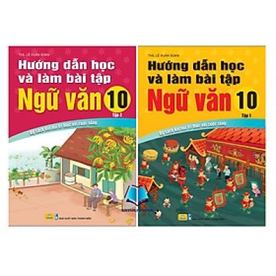 Sách - Combo Hướng Dẫn Học Và Làm Bài Tập Ngữ Văn 10 - tập 1 + 2 Biên Soạn Theo Chương Trình GDPT mới (Kết Nối)
