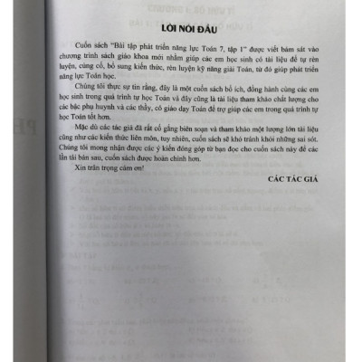 Sách - Bài Tập Phát Triển Năng Lực Toán 7 - Tập 1