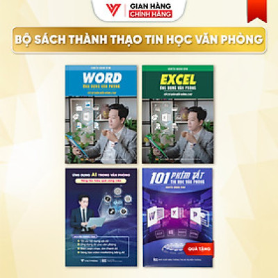 Combo 3 Sách Ứng Dụng AI, Sách Excel Và Sách Word - Ứng Dụng Văn Phòng Từ Cơ Bản Đến Nâng Cao  - N1