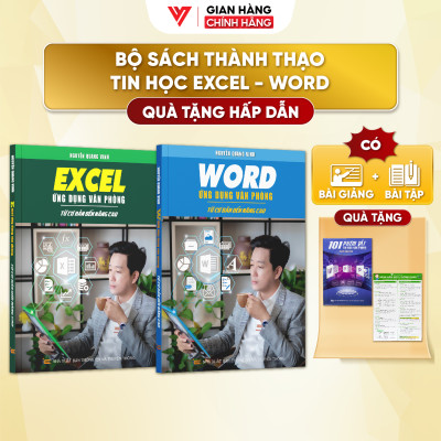 Combo 2 Sách Excel Và Word Ứng Dụng Văn Phòng Từ Cơ Bản Đến Nâng Cao  - N1