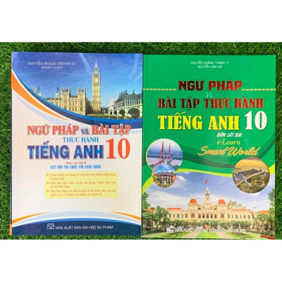 Combo 2 cuốn: Ngữ pháp và bài tập thực hành tiếng anh 10 (bám sát KNTT và I Learn Smart Book) (HA-MK1)
