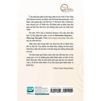 CÁCH MẠNG LIỆU PHÁP THƯ GIÃN - Herbert Benson, MD và William Proctor, JD - Phong Du dịch - (bìa mềm)