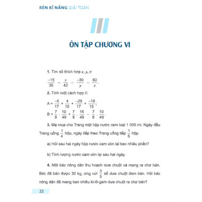 Sách - Rèn Kĩ Năng Giải Toán Lớp 6 - Tập 2 (Theo Chương Trình Giáo Dục Phổ Thông Mới) (ML)