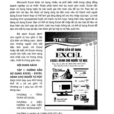 Hướng Dẫn Sử Dụng Excel - Excel Dành Cho Người Tự Học (Phần Nâng Cao - Tái Bản) (STK)