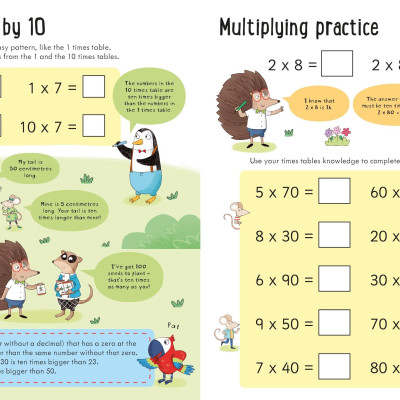 Sách học toán tiếng Anh: Usborne Workbooks Multiplying 7-8