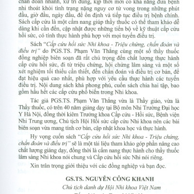 Cấp Cứu Hồi Sức Nhi Khoa Triệu Chứng, Chẩn Đoán Và Điều Trị Tập 2