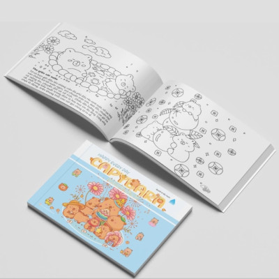 Sách Capybara Happy Everyday - Hạnh Phúc Mỗi Ngày ABBOOKS coloring  book