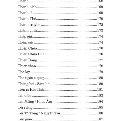 TỪ NGỮ GIẢN LƯỢC – Tìm Hiểu Đức Tin – Giáo Lý – Phụng Vụ