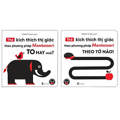 Combo 2 Cuốn Thẻ Kích Thích Thị Giác Theo Phương Pháp Montessori (0 - 3 Tuổi)