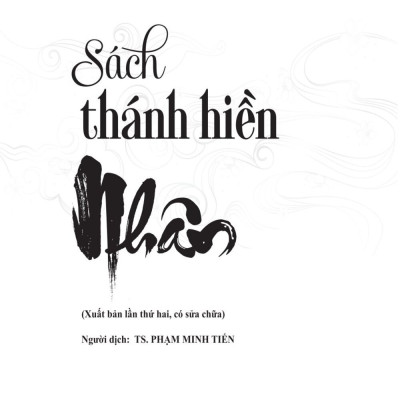 Sách thánh hiền Nhân - bản in 2025