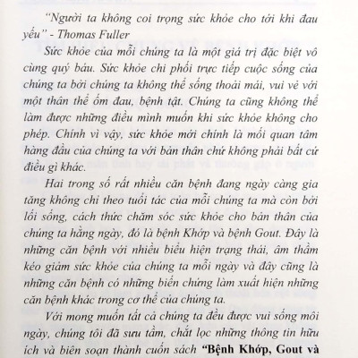 Bệnh Khớp, Gout Và Cách Điều Trị