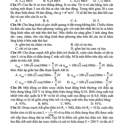 30  Bộ Đề Trắc Nghiệm Luyện Thi THPTQG 2019 - Khoa Học Tự Nhiên (Vật Lí - Hóa Học - Sinh Học)