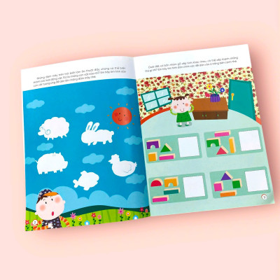 Sách cho bé - Sticker Thần Kỳ Phát Triển Chỉ Số IQ - Thông Minh - Dành cho trẻ 3-5 tuổi - Hình dán 3D càng dán càng vui