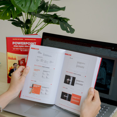 Sách PowerPoint Ứng Dụng Văn Phòng Quy Trình Thiết Kế Slide Chuyên Nghiệp Kèm Video Online Miễn Phí