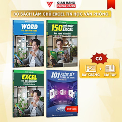 Combo 3 Sách Word Và Excel Và 150 Thủ Thuật Ứng Dụng Văn Phòng Từ Cơ Bản Đến Nâng Cao - N1