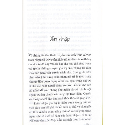 Thừa Nhận Giá Trị Của Trẻ - Vanlangbooks